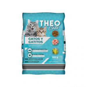 Alimento para gatos, sabor a pollo THEO 500g