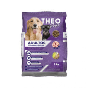 Alimento para perros adultos, sabor a pollo THEO 2kg