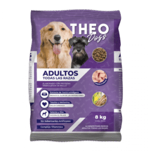 Alimento para perros adultos, sabor a pollo THEO 8kg