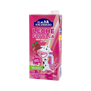 Leche saborizada, frutilla EL HACENDADO 1L