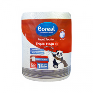 Papel toalla triple hoja BOREAL 1u