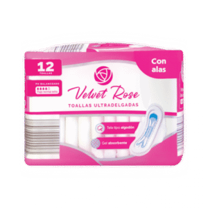 Toallas sanitarias ultradelgadas VELVET ROSE 12u