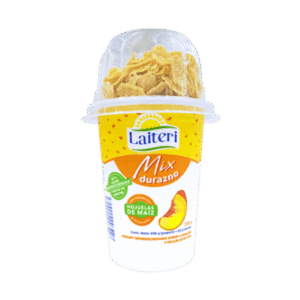 Yogurt mix con cereal, durazno LAITERI 230g