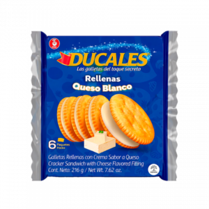 Galletas rellenas de queso DUCALES 216g